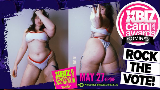 Hey! I'm nominated at 
@xbiz
 this year in 'BEST BBW CAM MODEL' 

I'd be so thankful if you could drop