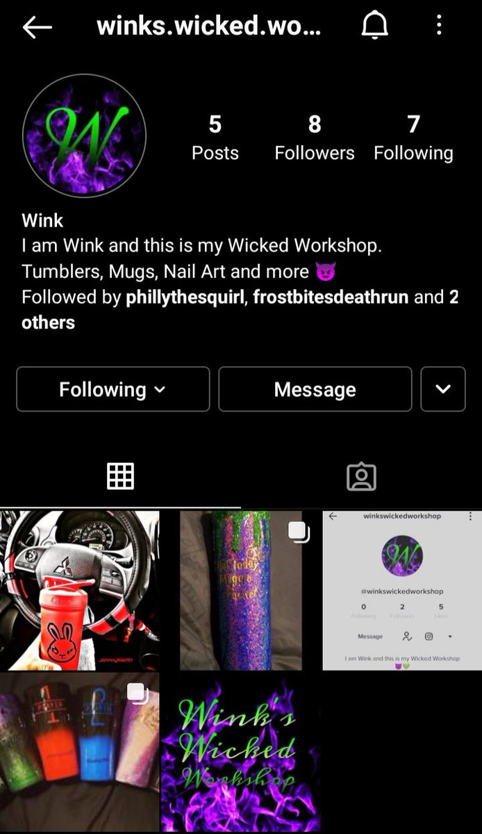 JaB_Adventures_'s tweet photo. My sister made an Instagram &amp; a Tiktok for her #customtumblers please show some love!  #tumblers

winks.wicked.workshop https://t.co/OCQ9Uh91vH