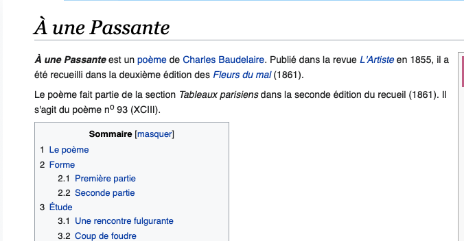 a une passante baudelaire la rencontre