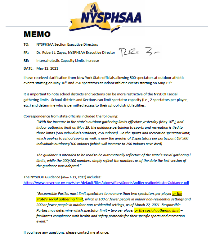 🚨🚨🚨INDOOR/OUTDOOR CAPACITY LIMITS🚨🚨🚨
nysphsaa.org/Portals/0/COVI…