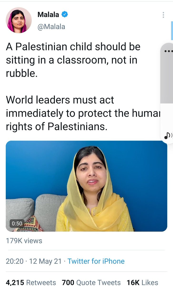 fredman_a's tweet photo. There are literally hundreds of thousands of Israeli children in bomb shelters right now. Can't you express sympathy for both???

@Malala https://t.co/R5oI6dmTwI