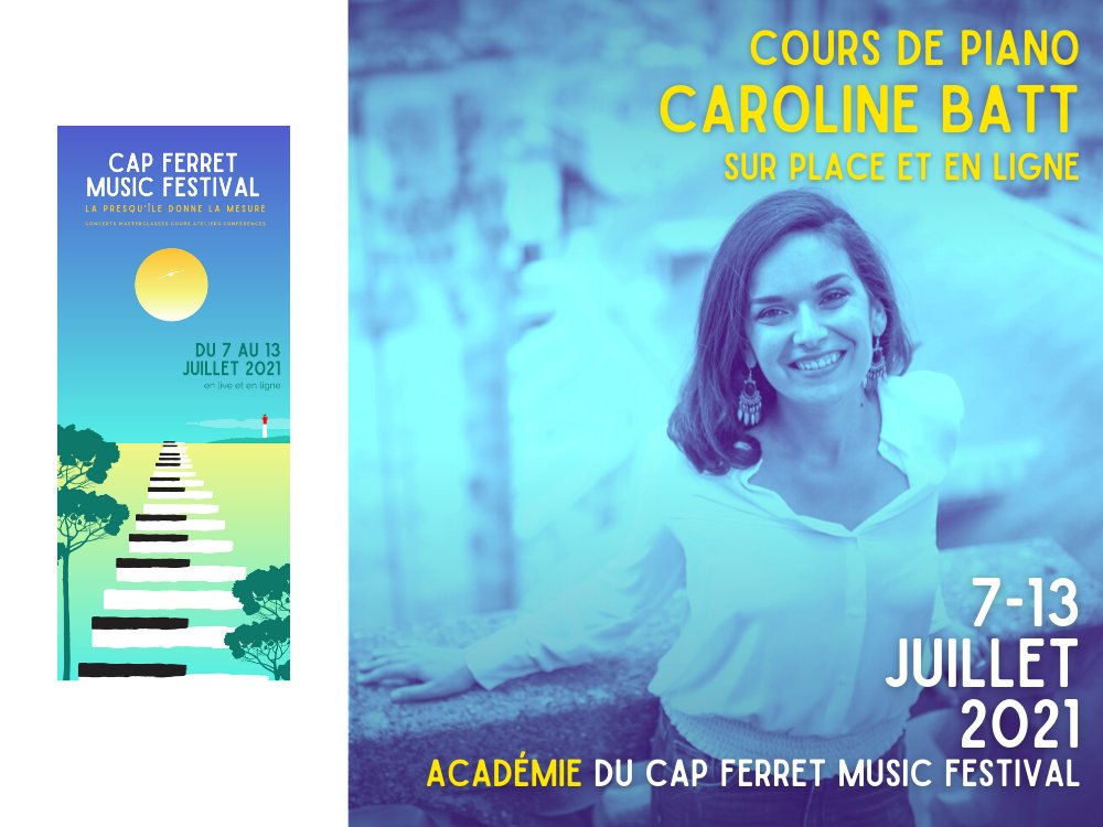 FerretMusicFest's tweet photo. Bientôt !
Venez à la rencontre de Caroline Batt au Cap Ferret Music Festival, du 7 au 13 juillet 2021, sur place et en ligne ! 🎹❤️

Soon!
Meet Caroline Batt at the Cap Ferret Music Festival, July 7-13 2021, on-site and online ! 🎹❤️

#capferretmusicfestival  #music #piano https://t.co/mwmyXgfImA