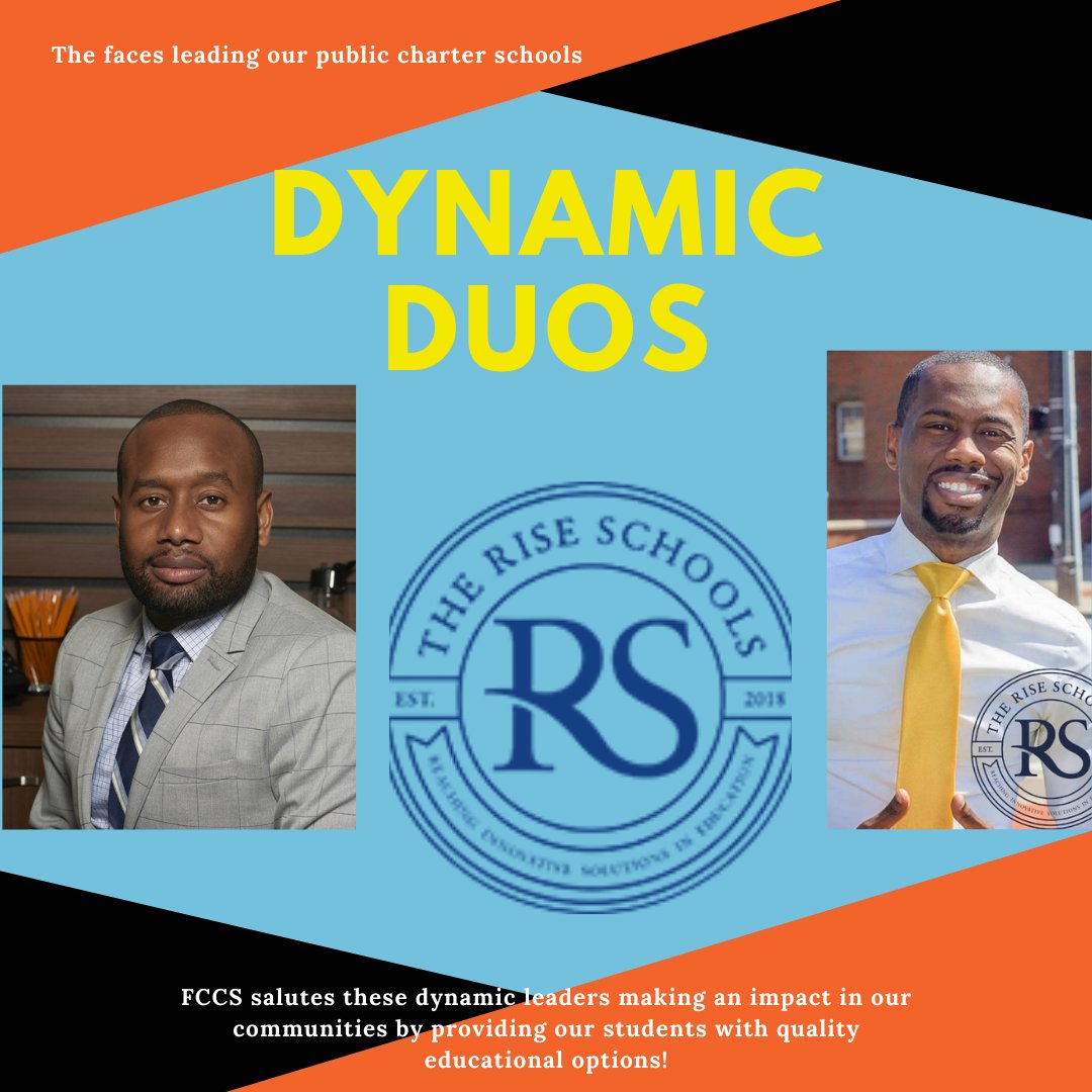 Revolutionary work is happening in our communities! We salute the leadership and self-determination of Black and Brown men and women serving as School Leader AND Board Chair in charter schools. @TheRISESchools Davion Lewis, Leader & Dr. De'Andre Pickett, Chair #CharterSchoolsWeek