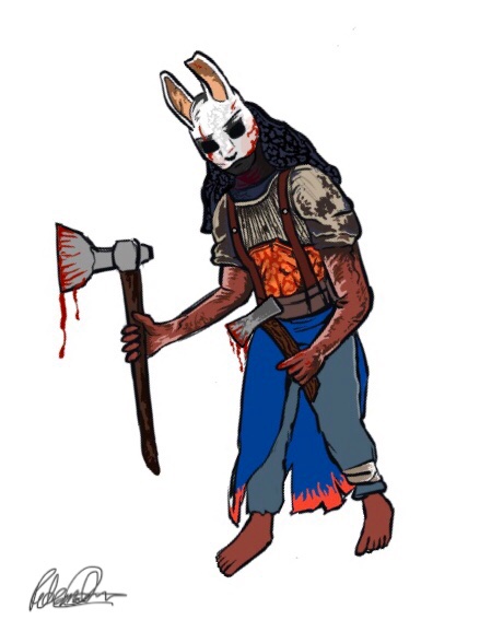 RebeccaDCodona's tweet image. tried some more digital drawing of the Huntress (Dead by Daylight) her legs are a bit too short but I like how it turned out anyways 😂
.
.
.
.
#DeadbyDaylight #DeadbyDaylightfanart #huntress #dbd #ArtistOnTwitter #drawing