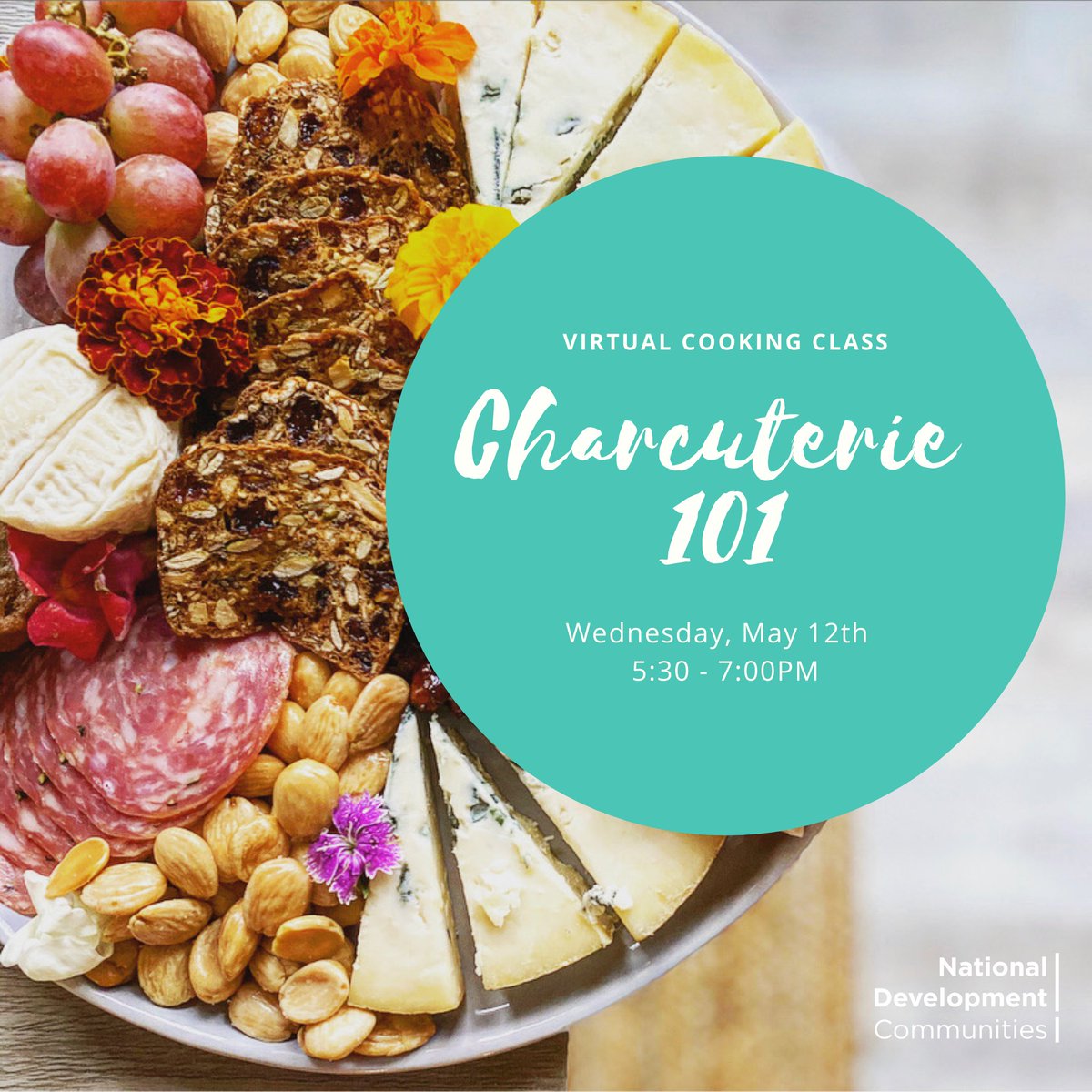 Gearing up for our Charcuterie 101 virtual class tonight with Chef Tim Chatigny! Sure, you've made cheese boards before but how about a prosciutto rose or a citrus star? Chef will teach you these tips and more. Kits provided. #NDVirtualEvents #LoveWhereYouLive