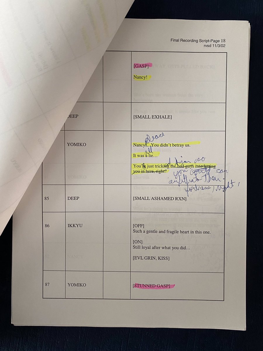 KimberlyYates's tweet image. Look what just turned up at my parents’ house @amandawinnlee !#readordie #originalscript #springcleaning #anime #ridiculoushandwriting