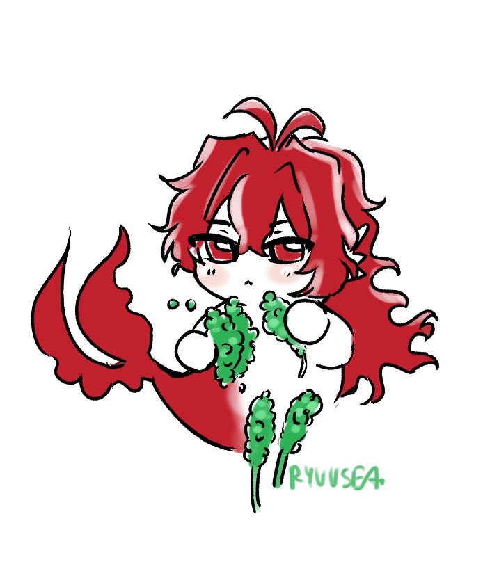「do u think mer diluc likes sea grapes 」|cam ❤️🍓☕️🎼 @🌸conのイラスト