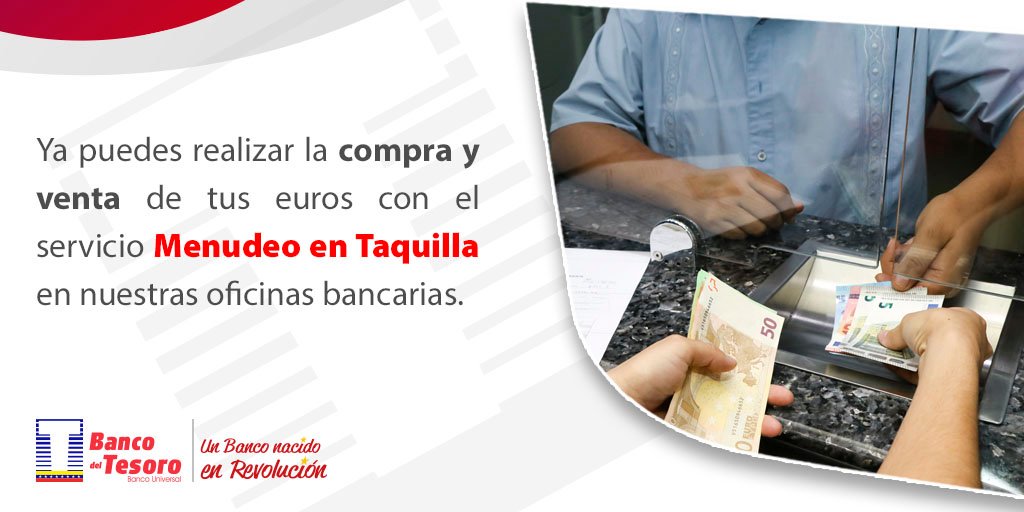 bcodeltesoro's tweet image. Durante la #SemanaDeFlexibilización puedes realizar la compra y venta de #euros con el servicio Menudeo en Taquilla en nuestra red de oficinas bancarias.

#SomosBT