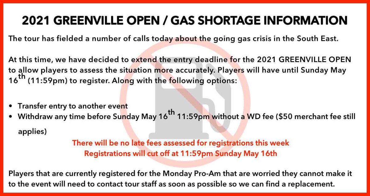 In light of current events and conversations we have had with players today….