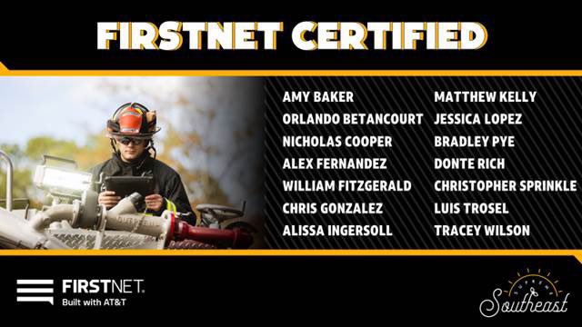 SoutheastIHX's tweet photo. 🚨Today we’re celebrating those who put our first responders first! Congratulations to our FirstNet certified IHEs! 🚨👮‍♀️👨‍⚕️🧑‍🚒 #supremesoutheastIHX #firstnetcertified https://t.co/TOzXfJAgYD