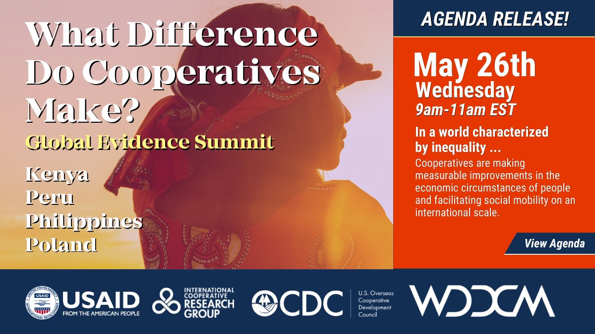 WDDCM AGENDA RELEASE!
In a world characterized by inequality, cooperatives are making measurable improvements in the economic circumstances of people on an international scale. #ICRGSUMMIT
View the agenda &amp; register here:ocdc.coop/icrg-summit-20…