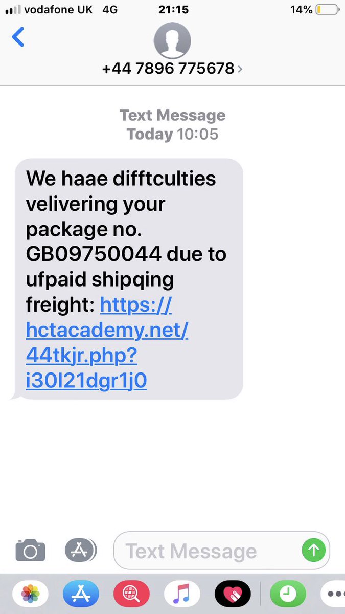 sophsheax's tweet photo. These fraudsters aren’t messing🤣🤣 my mum received this today like anyone would believe it with spelling like that https://t.co/n9Dhuw0Xr2