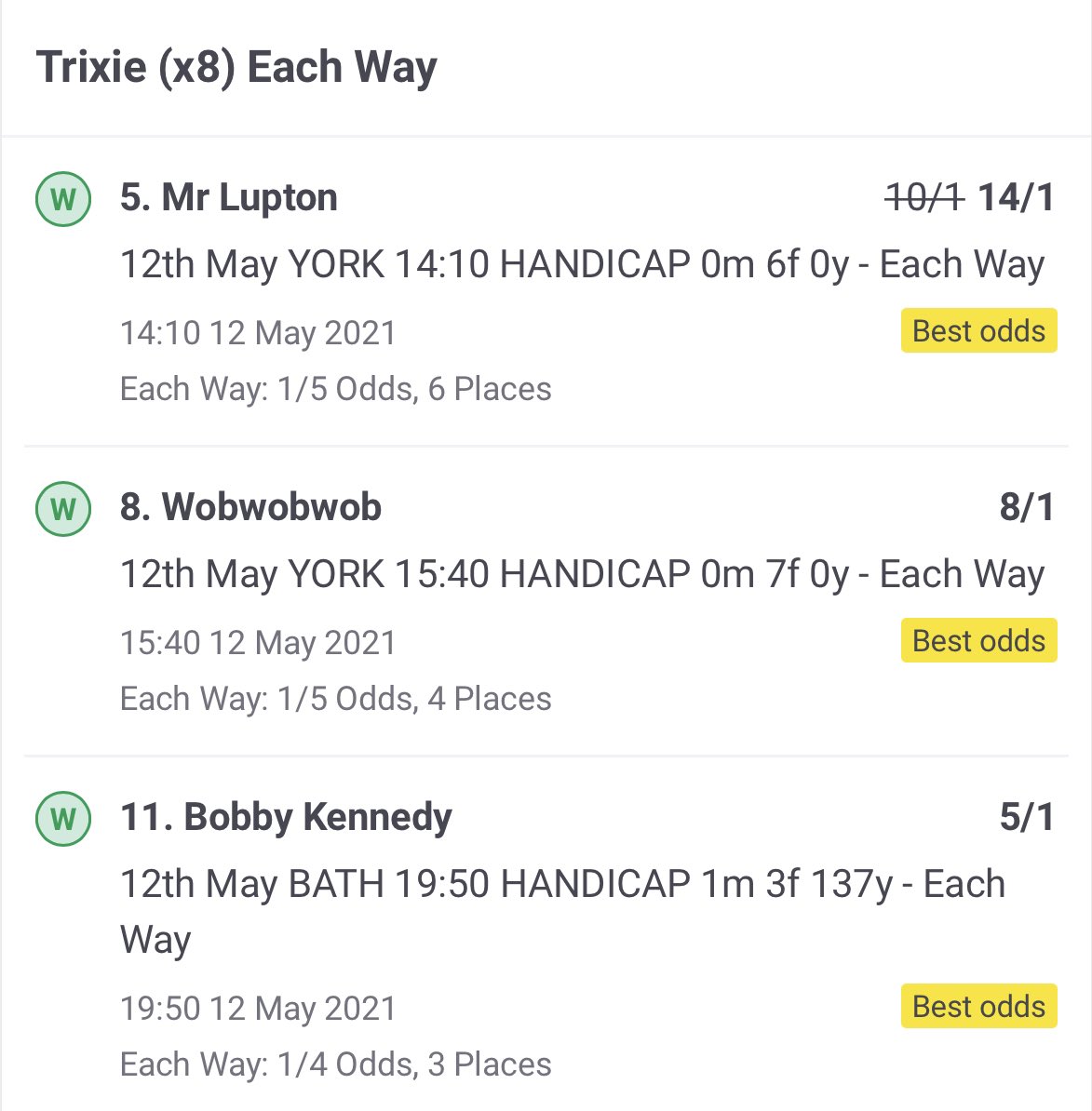 WinslipWizard's tweet photo. 💥BOOM💥

What a day for our #WizardsTips, with MR LUPTON, WOBWOBWOB &amp; BOBBY KENNEDY all winning to give us a MASSIVE 4⃣7⃣7⃣ points profit on the day💷💷💷

We've been so, so close to a big one over the last month. Today was incredible. Enjoy it! 🍻

🧙‍♂️

#HorseRacingTips #Tipster https://t.co/ViDA0Ai85R