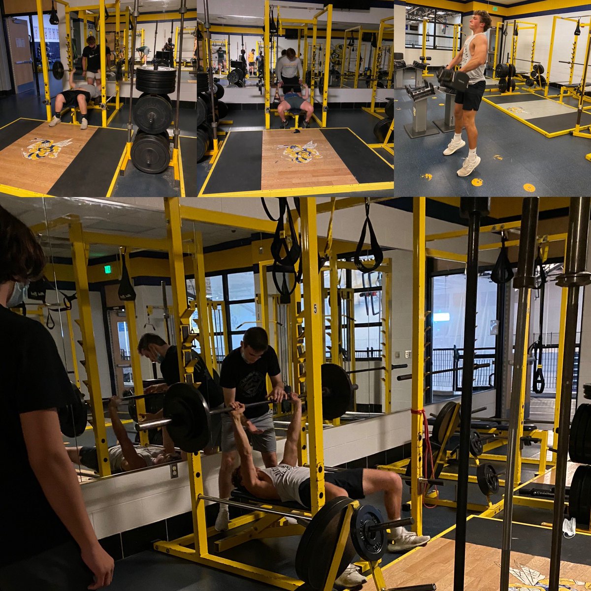SalineStrength's tweet photo. No power, no music, no matter! Saline Football still getting after it old school. 💪🏽 https://t.co/mu4SN9X72y