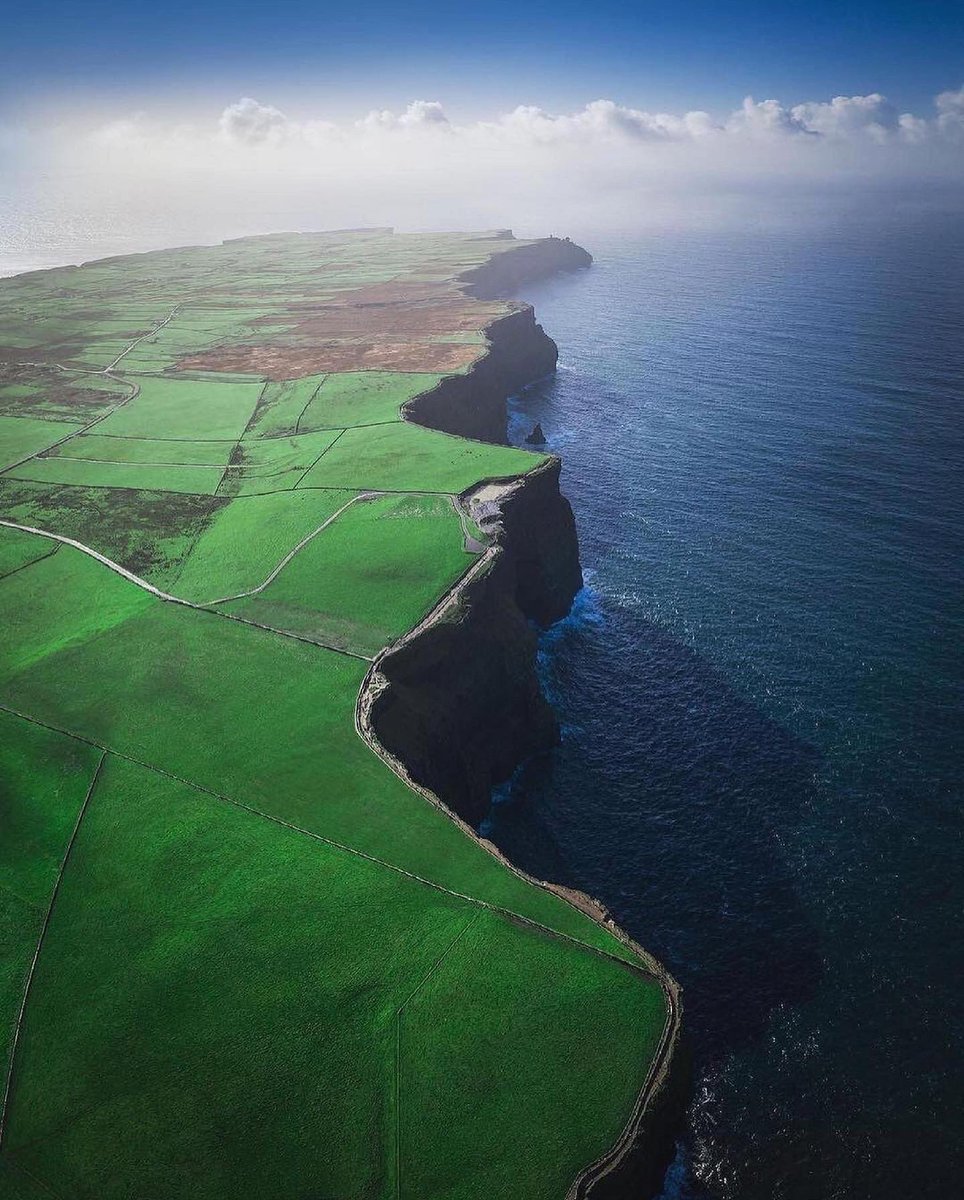 earth's tweet image. The Cliffs of Moher, Ireland.