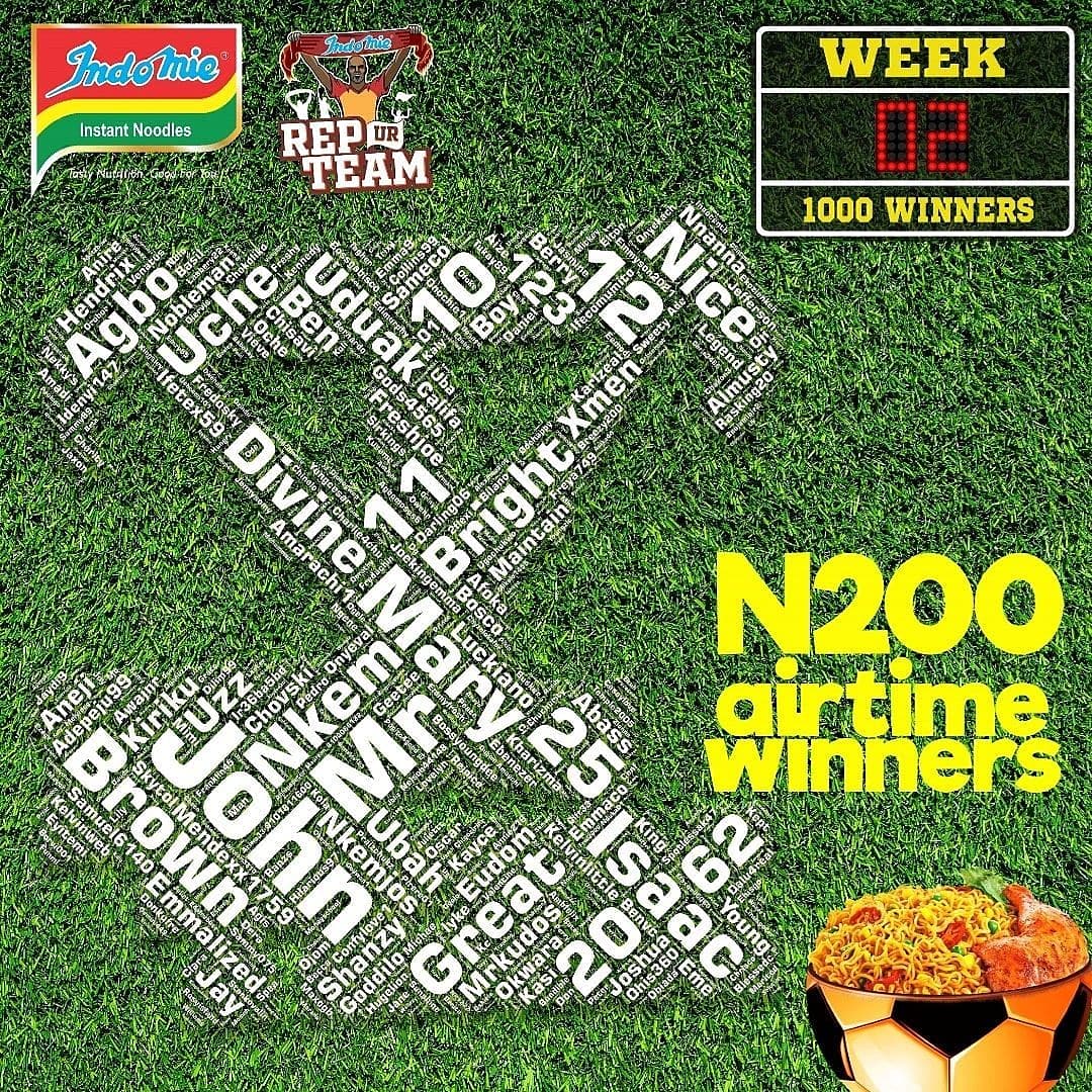 flexybam's tweet photo. Banter longer with FREE AIRTIME because you can!
It's #IndomieRepUrTeam season and 1,000 people got their phones&amp; bellies recharged by winning fastest correct predictions.
Click the link in our bio now to predict &amp; stand a chance to WIN in the #IndomieRepUrTeam
#IndomieRepUrTeam https://t.co/n0o8odrdhu