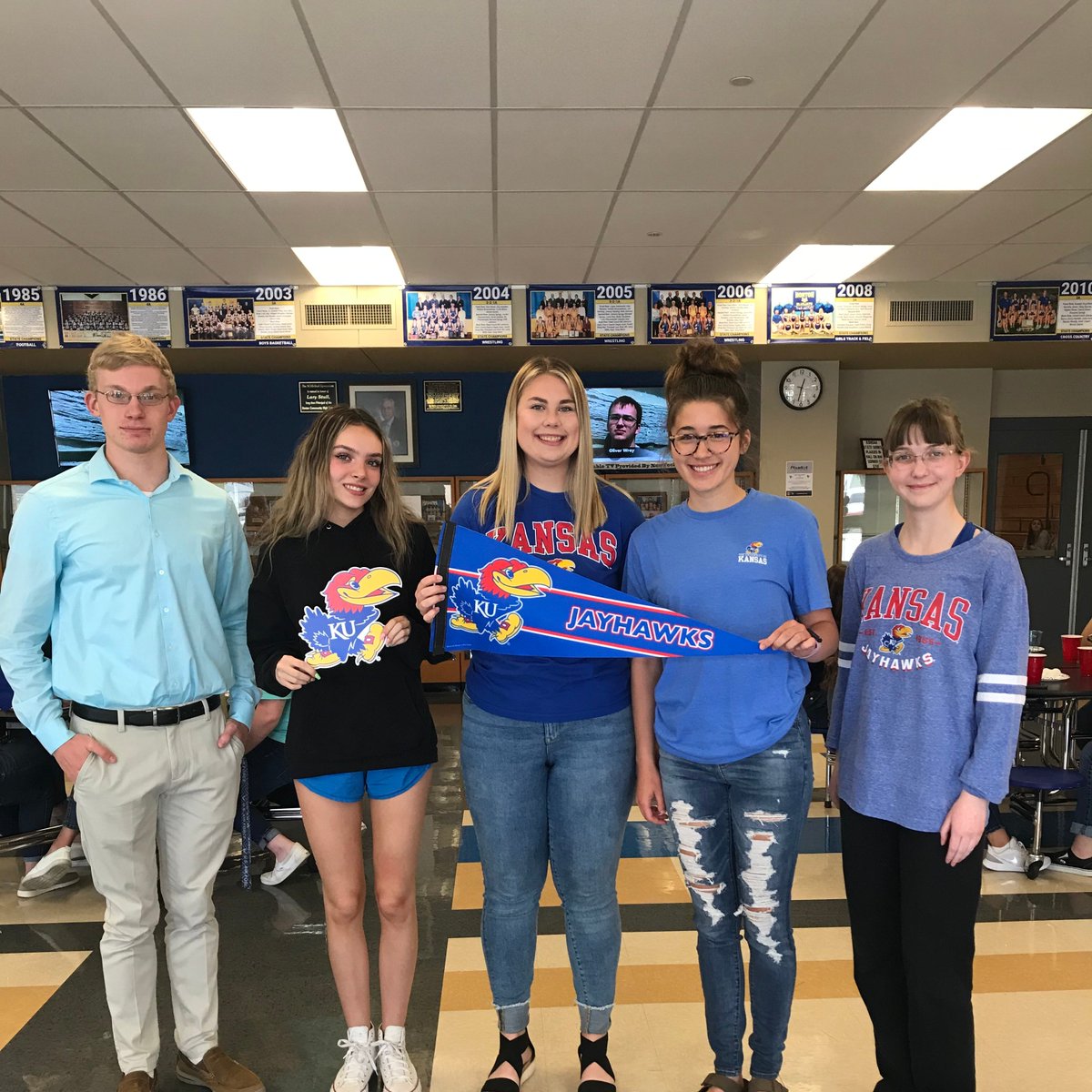 NCHS to KU. This group will soon be heading to Lawrence.  #wavethewheat #RockChalk