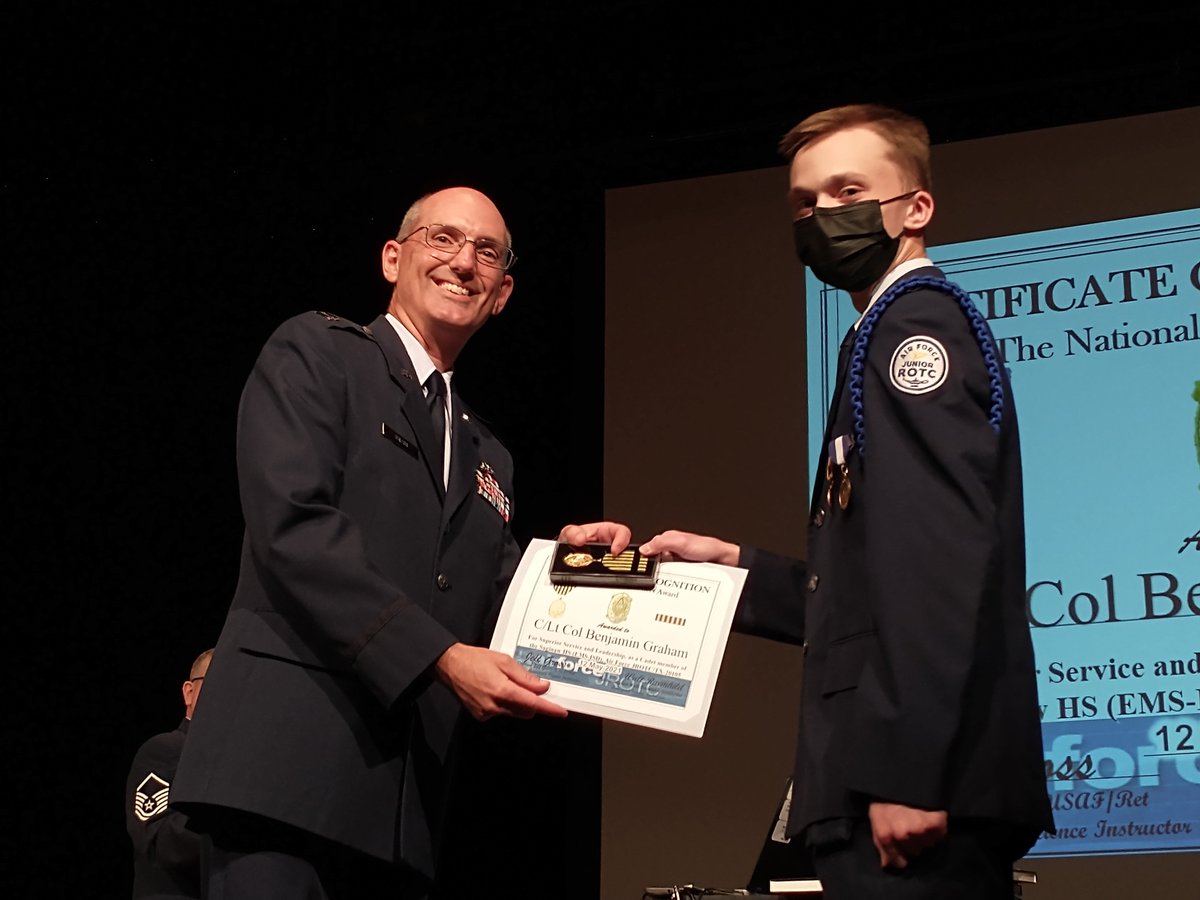 BookWorm314159's tweet photo. I am so proud of my oldest tonight as he earned the National Sojourners Medal with @AFJROTCTX20105 and helped MC the night. He's growing into a great young man! https://t.co/nuxTMrci74