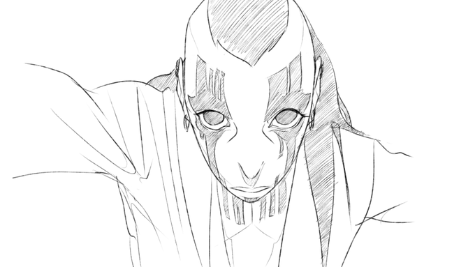 jigen sketch while working 