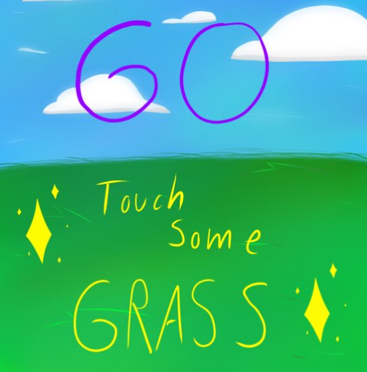 A little art for those who need it✨✨✨ use at your own risk y’all✨✨✌️#ranboolive #dreamsmp #gotouchsomegrass #touchsomegrass #grass #digitalart