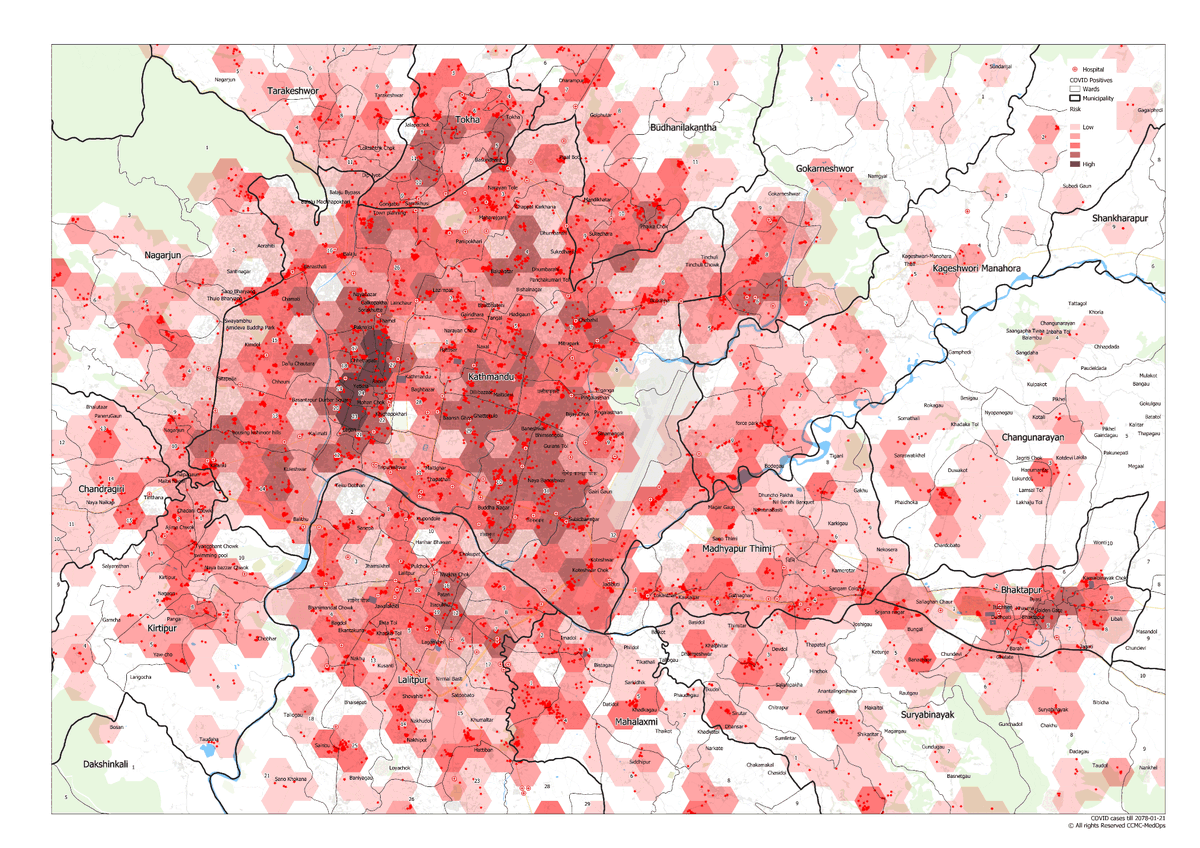 raunakms's tweet photo. #COVID19 hotspot area in #Kathmandu Valley
- Lagan, Ason
- Basantapur, Thamel, Nayabazar, Khichapokhari, Teku area
- Dillibazar, Batishputali, New Baneshwar, Sankhamul 
- Lazimpat, Baluwatar, Chabahil, Kuleshwar
- Lalitpur #16,19,12,7
- Bhaktapur #5
https://t.co/UMxbT2sj9Z #Nepal https://t.co/AHp6srRKly