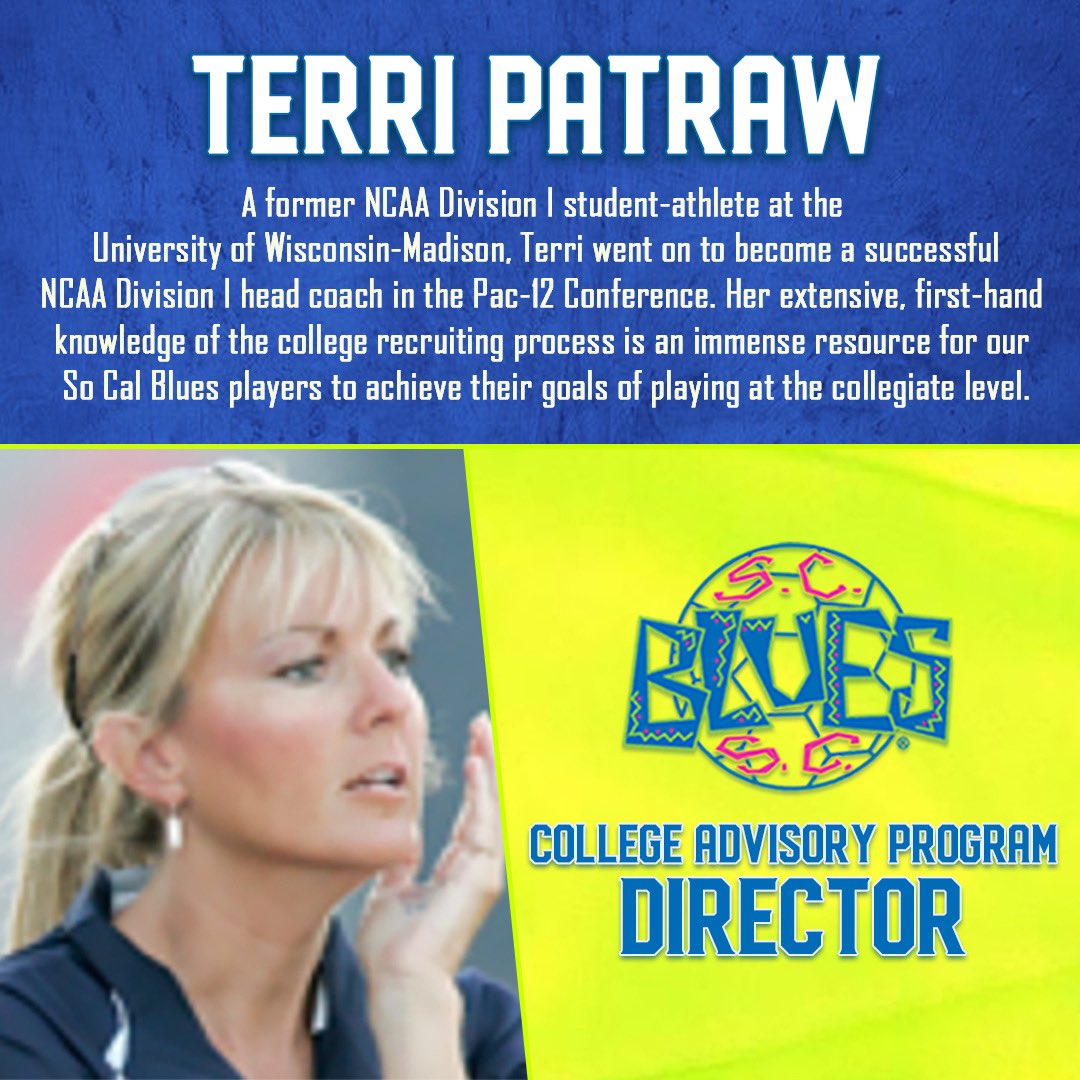 We are so excited to share that our new College Advisory Program Director is Terri Patraw! #BluesFamily
