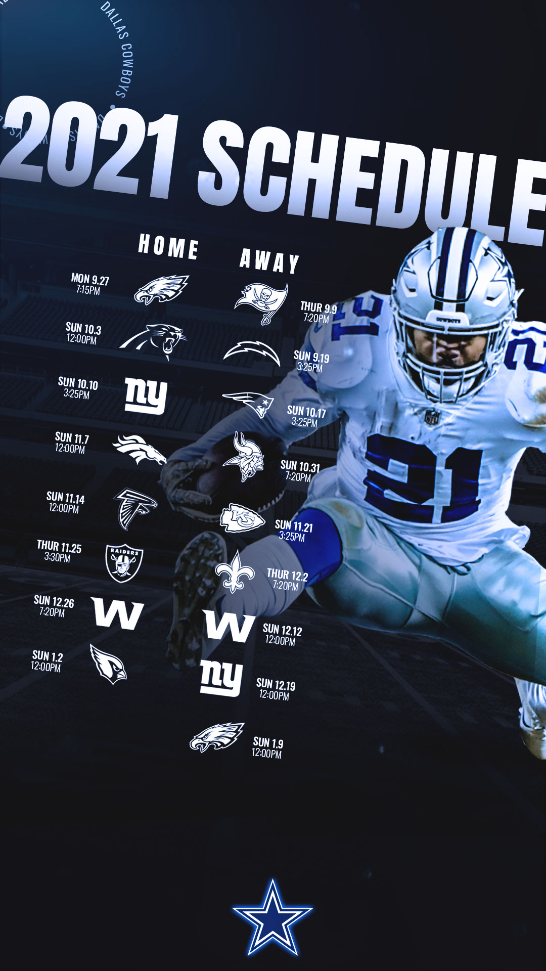 Dallas Cowboys on X: '2021 Cowboys Schedule