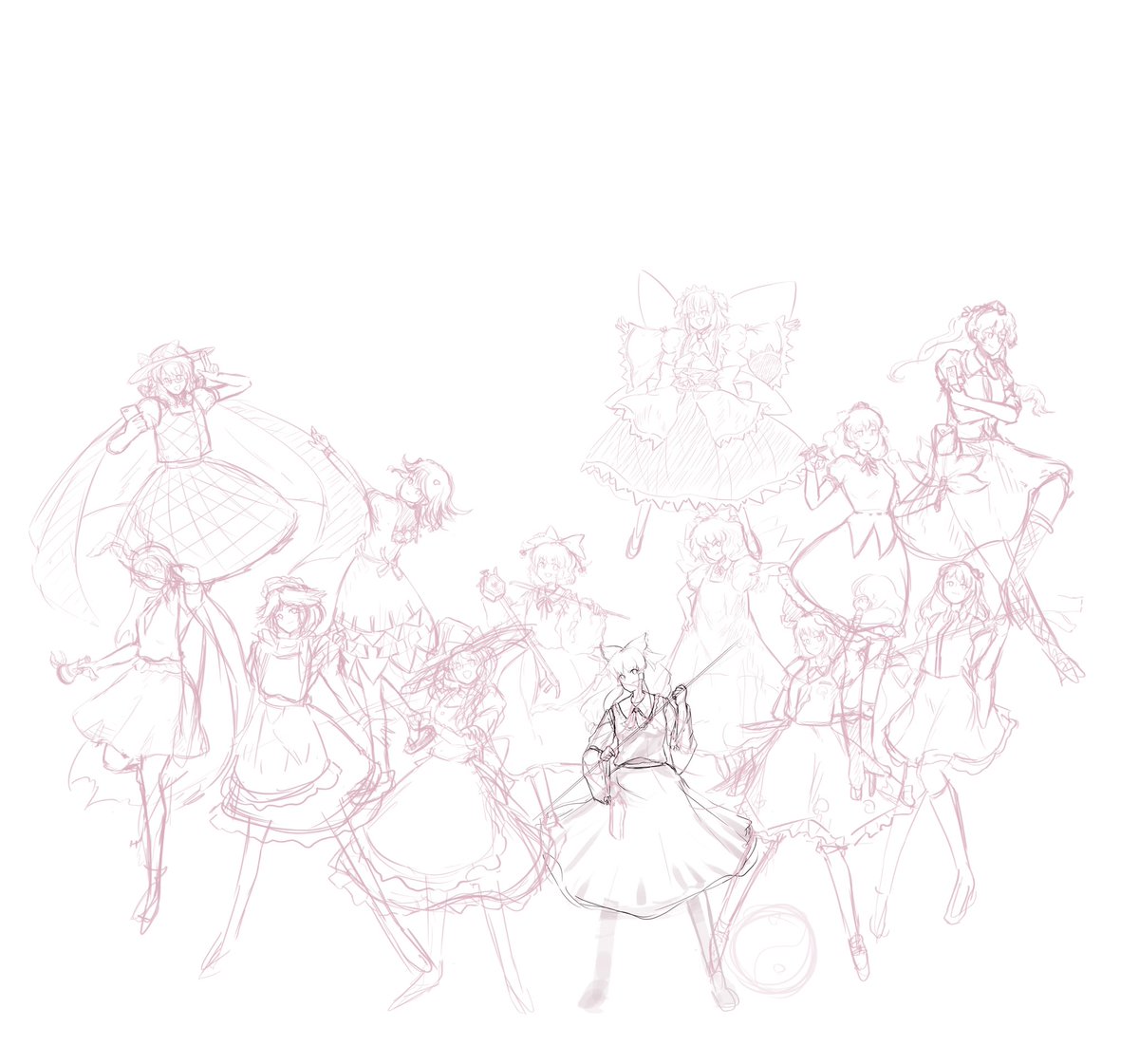 #東方Project #東方 #イラスト好きな人と繋がりたい #絵描きさんと繋がりたい 
コアなファンぐらいしか知らないキャラが居ますね…
まぁ"紅魔の3人目"という事で 