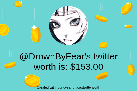 My Twitter worth is: $153.00

Find yours with roundyearfun.me/twitterworth

⠀