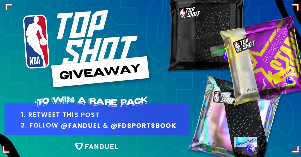 FanDuel (@fanduel) on Twitter photo ๐จ NBA TOP SHOT GIVEAWAY ๐จ
Weโre giving away 1 @nbatopshot PREMIUM Pack to celebrate our upcoming series of FREE FanDuel x Top Shot DFS Contests ๐ฅ
To enter:
1โฃ RT this tweet
2โฃ Follow <a href="/FanDuel/">FanDuel</a> & <a href="/FDSportsbook/">FanDuel Sportsbook</a>
Random winner will be selected 5/18
Rules: bit.ly/33BzBzE ๐จ NBA TOP SHOT GIVEAWAY ๐จ
Weโre giving away 1 @nbatopshot PREMIUM Pack to celebrate our upcoming series of FREE FanDuel x Top Shot DFS Contests ๐ฅ
To enter:
1โฃ RT this tweet
2โฃ Follow <a href="/FanDuel/">FanDuel</a> & <a href="/FDSportsbook/">FanDuel Sportsbook</a>
Random winner will be selected 5/18
Rules: bit.ly/33BzBzE