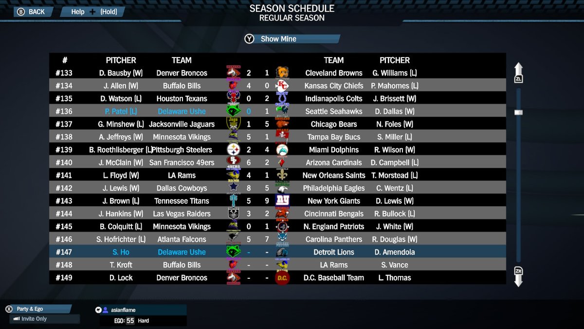 J_Ho34's tweet photo. @SupMegBaseball
@MetalheadSoft
#SuperMegaBaseball3
@thedailyfoe
@TheDaveShow

Game 9: @ Sea (4-4)
L 1-0

Not too much to say about this game. It was a fun defensive battle without either side able to take advantage of prime positions. https://t.co/ZzXBLlW8pl