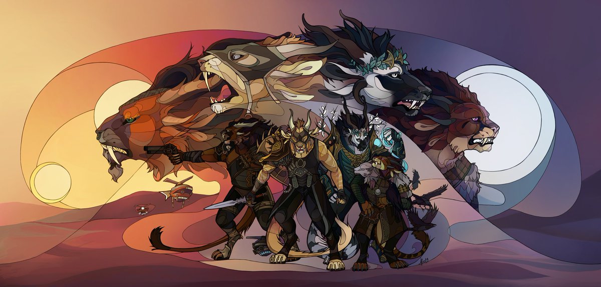 AFaolchu's tweet photo. Commission for @sandfurred
#art #guild_wars_2 #charr #commission https://t.co/TaJ158kR1P