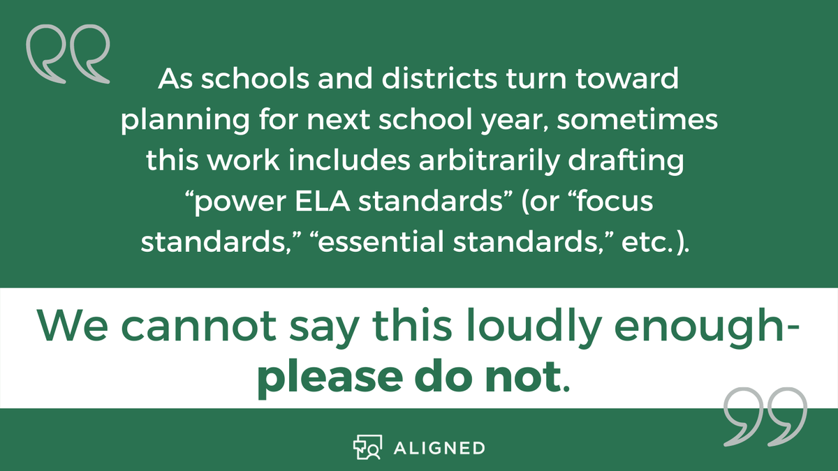 You may be hearing chatter about "power standards" for ELA/literacy. What are they, and should they be named? Kate Crist and Torrey Palmer say no; learn why at bit.ly/3o0Dsjs #elachat #teacherchat