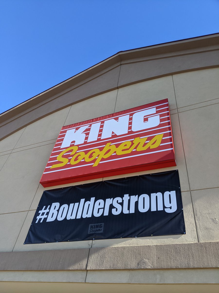 bouldercolorado's tweet image. King Soopers, in partnership with the City of Boulder, announced plans today to ultimately reopen the grocery store that was the site of the March 22 tragedy, another step in our community&apos;s healing process bit.ly/3tFG1so #BoulderStrong