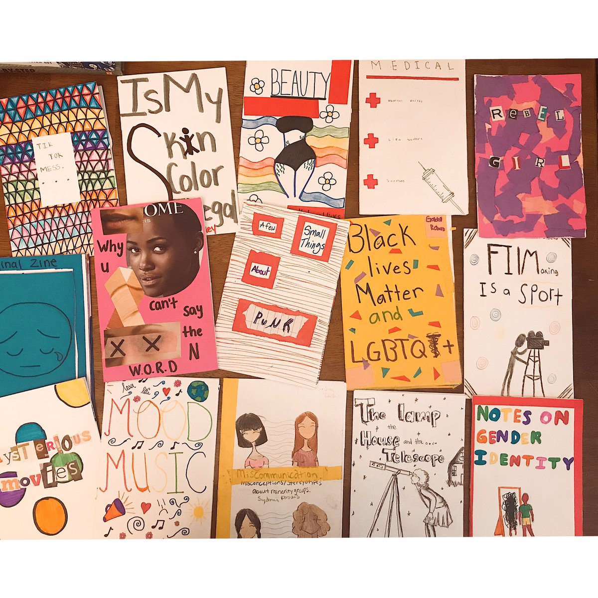 sarah_cottrell's tweet photo. So proud of my students for sharing their passions with each other in their informational zines! https://t.co/8KbXD2Loip