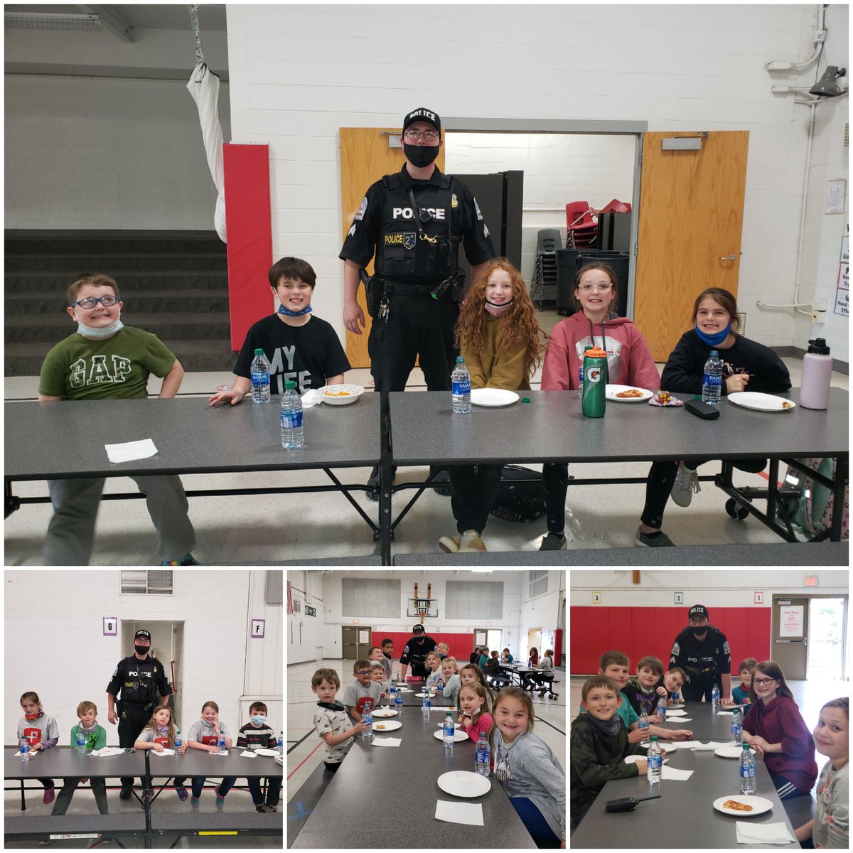 somerset_s's tweet photo. Another visit from the Somerset Police Dept., this time officer May brought pizza!!  Thank you!!
#pizzawithpolice https://t.co/wq01D7cyHi