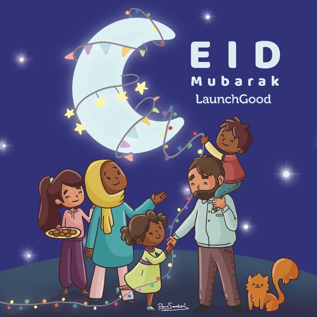 LaunchGood's tweet photo. Eid Mubarak from the LaunchGood family! 💝🎉🎁
What are your Eid plans looking like? Leave a comment below 😇🥧
Today's #CreativesOn LG is from the talented @rama.samkari.art, commissioned by LaunchGood 🖌️🎨
#EidMubarak #RamadanEid #Eid #EidMubarak2021 #Ramadan2021 #Muslim https://t.co/xO8A24SX0t