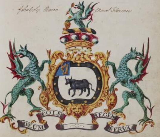 thecoadb's tweet image. Rt. Hon. John Cole, Baron Mount Florence, 1760