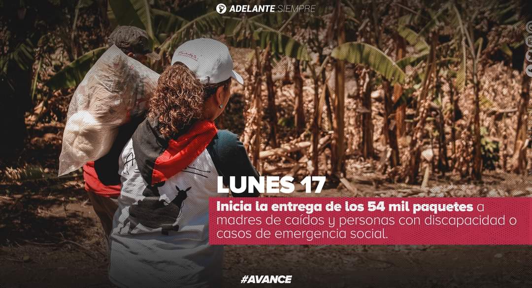 54 mil paquetes a madres de caídos y personas con discapacidad o casos de emergencia social, en todos los departamentos del país.
#MayoDignidadNacionalVencemos
@NolanGar91
@Omejia723 @Amanecerabz