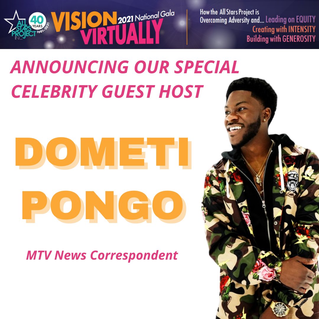 SPECIAL ANNOUNCEMENT <a href="/Dometi_/">Dometi Pongo</a> will be our celebrity host for ASP's 5/13 National Gala! He's an award-winning journalist &amp; host of hit <a href="/MTV/">MTV</a>  series True Life Crime and multiple <a href="/MTVNEWS/">MTV NEWS</a> video franchises.  #ASPVisionVirtuallly

Join us and get your ticket: bit.ly/3uHWNZh.