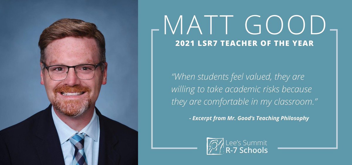 DrKaylaMaid's tweet photo. Congrats to Titan Family Member and now @LSR7 Teacher of the Year, Matt Good! https://t.co/0EebO7kzBG
