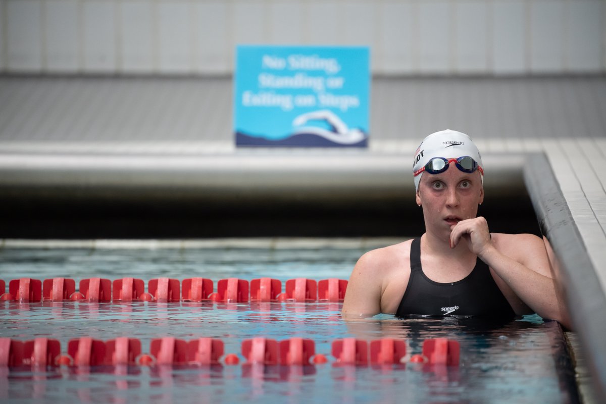 When you realize you have the 200 fly- 400 free double tomorrow 💪😂 #TYRProSeries @usaswimming (📸: @Mike2Swim)