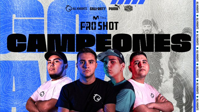 MartrixeEsports's tweet photo. ¡Termino la #LigaProShot y @allknights_la son los campeones!
Le ganaron 3-0 a @WildEsportsLA en la gran final. El podio queda así:
🥇All Knights= $1.500.000 CLP
🥈Wild Esports= $1.000.000
🥉@7evenLA= $500.000
Congratz @AaronSukry @SupreemeK1 @XDreaMzC17 @HeTorDB @DestiNitzed https://t.co/5aS5X7VGJa