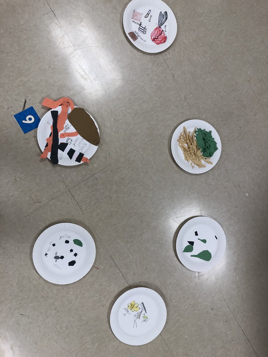 1st graders planned a dinner party for our animal guests. Their plates were full of food they like to eat. :) #UndertheSCE