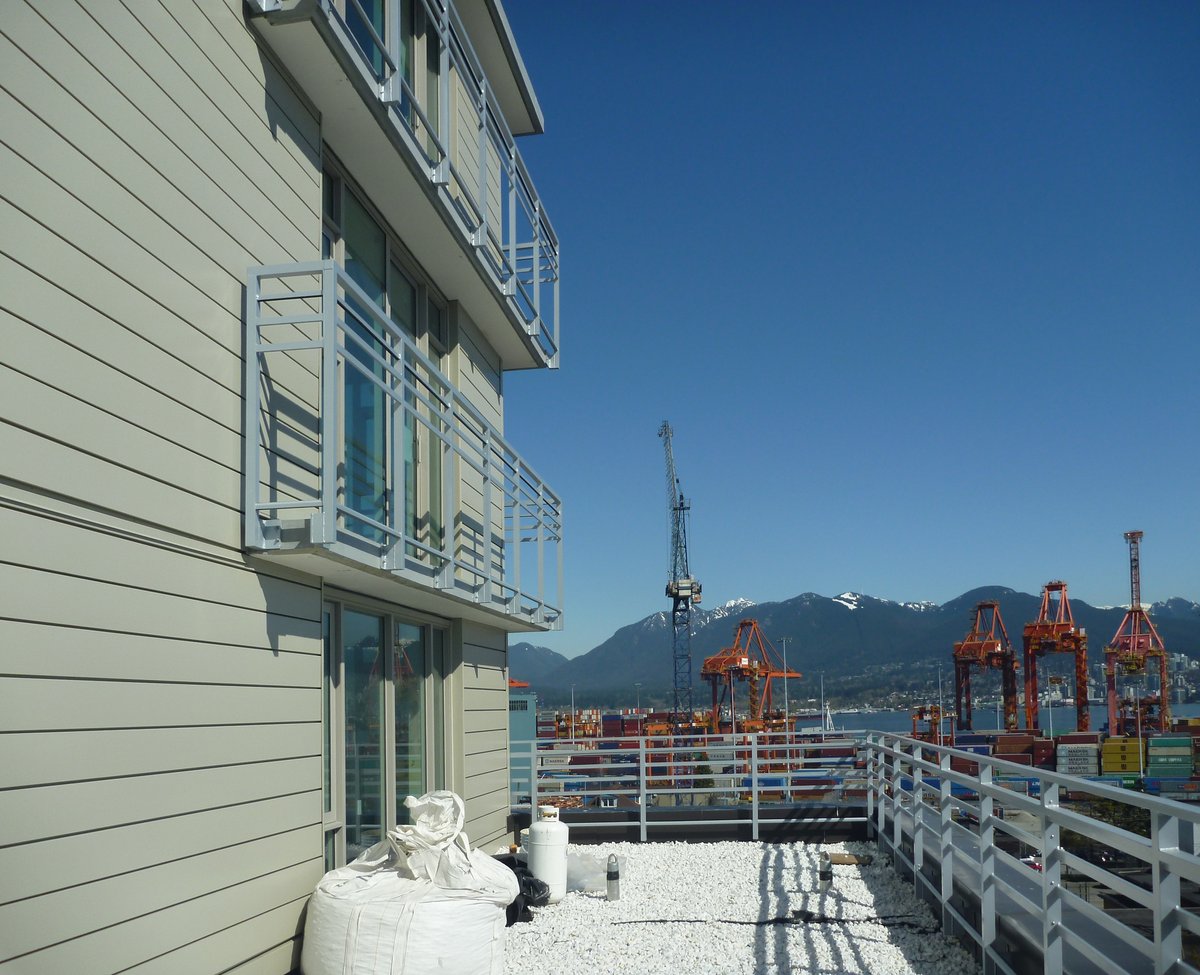 Construction Update - Roddan Lodge in the Downtown Eastside is just a few months away from completion! It's a very unique near zero emission social housing project.  #affordablehousing #architecture  #cityofvancouver #socialhousing #decarb #zeroemissions #downtowneastside