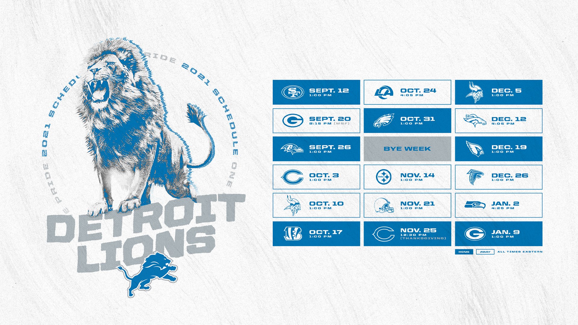 Detroit Lions On Twitter Here S How It Lines Up For The 2021 Season