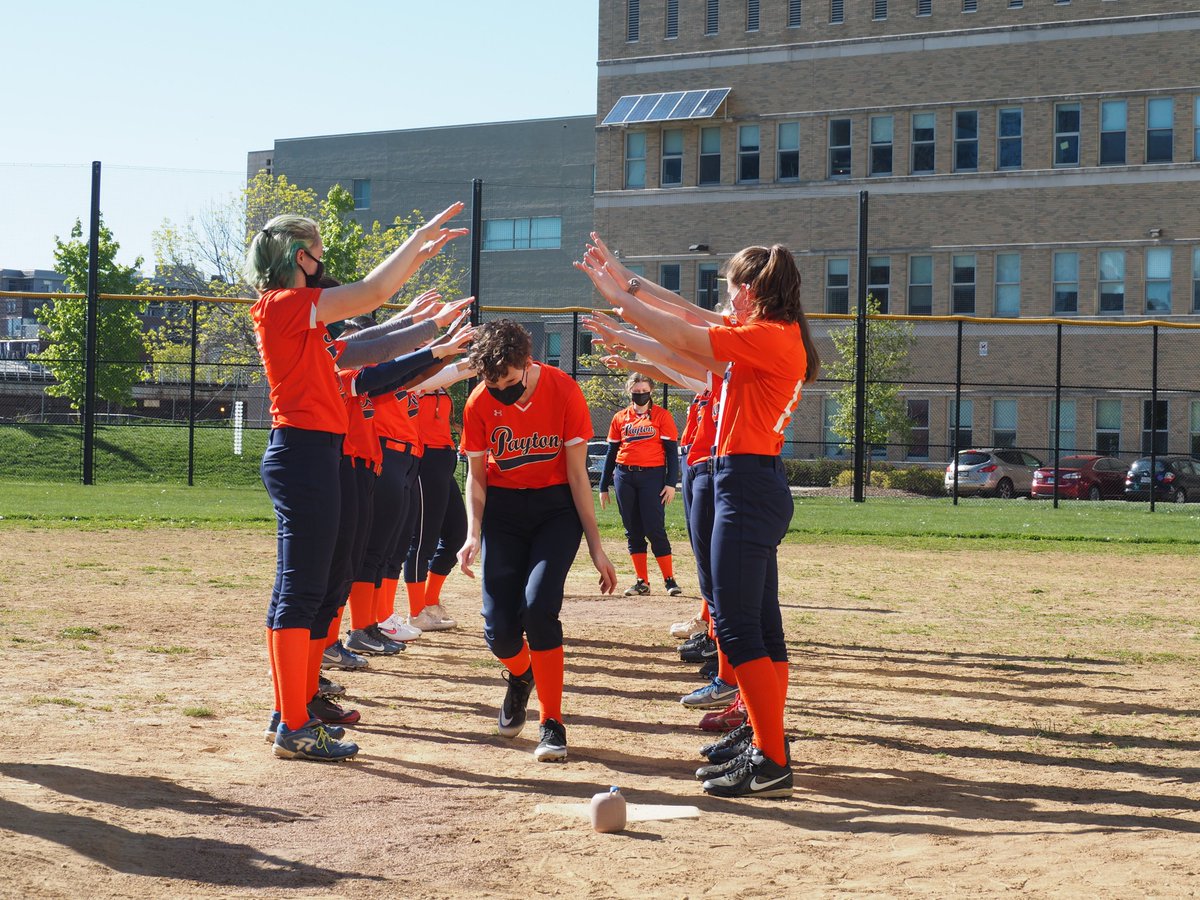 wpcpsoftball's tweet photo. Senior night for Grizzlies. Four years = a much improved team. Thanks seniors Stacia, Claire, and Linnea https://t.co/ZFCq9lOGie