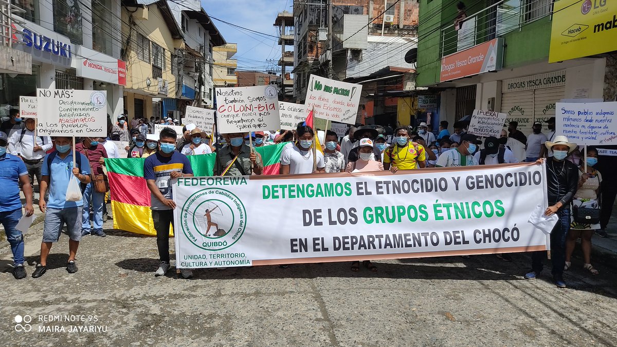 FedeorewaCh's tweet photo. #MingaNacional
Este 12 de Mayo los Pueblos Indígenas del Chocó, nos movilizamos para exigir al gobierno de @IvanDuque el cese a la violencia en los territorios Indígenas de esta región del país.@ONUHumanRights @ONIC_Colombia @comisionetnica @M_IndigenaChoco @MPCindigena https://t.co/uagGdMCscM