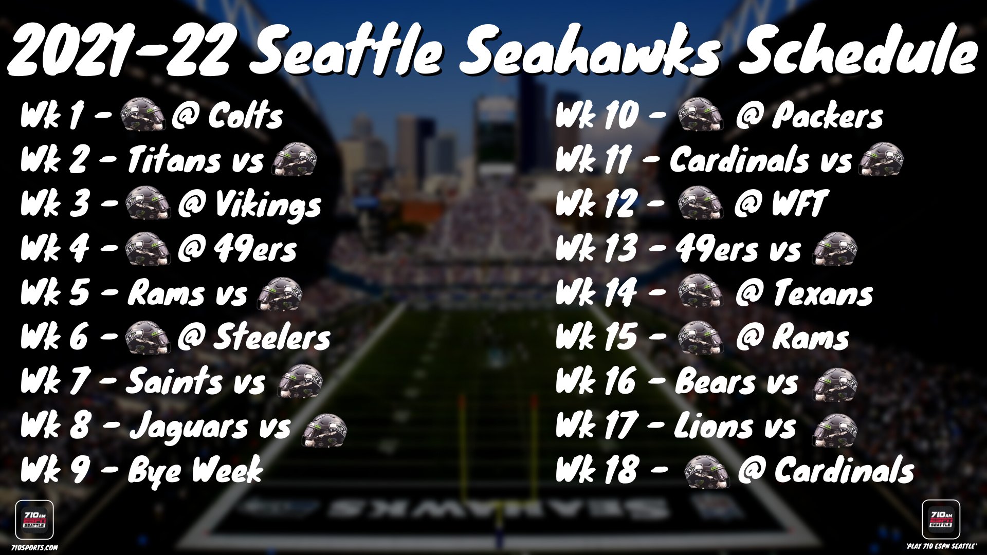 seahawks home games 2022