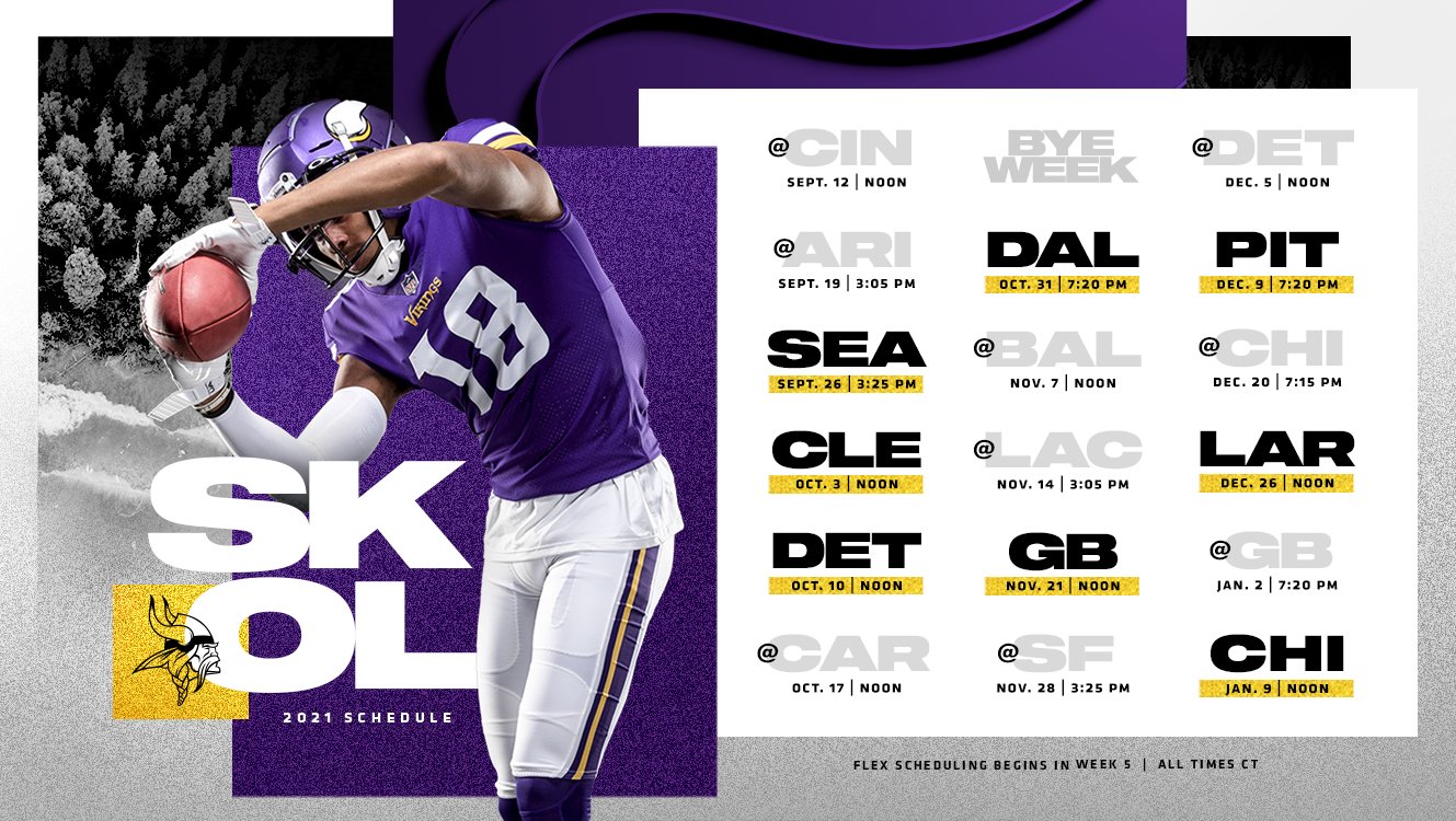 Nfl vikings sales schedule